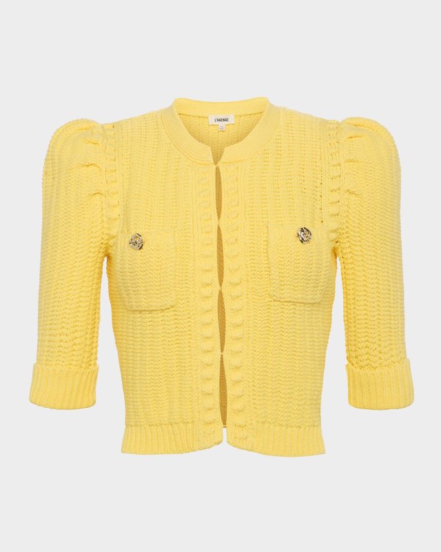 Delilah Cropped Textured Cardigan